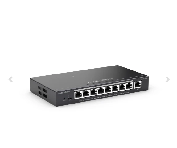 Switch administrado en la nube REYEE 9 puertos 8 Poe 10/100/1000 Mbps 120W RG-ES209GC-P